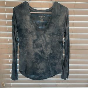 long sleeve blue shirt
